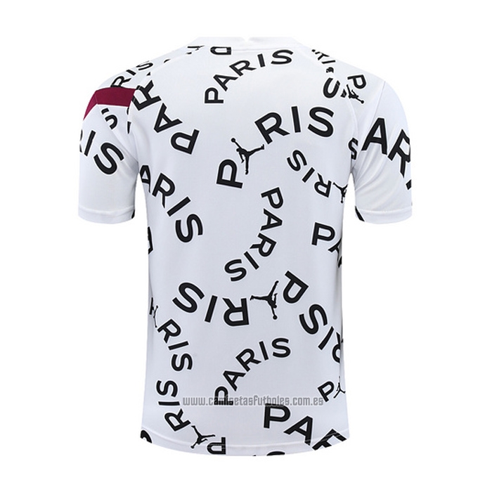 Camiseta de Entrenamiento Paris Saint-Germain Jordan 2020-2021 Blanco y Negro
